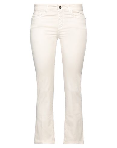 Woman Pants Beige Size 26 Cotton, Elastane