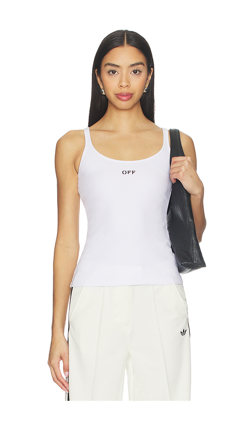 Off-White Women's Tank Top With Logo | Size 42 | OWAD072C99JER002 Color 0110