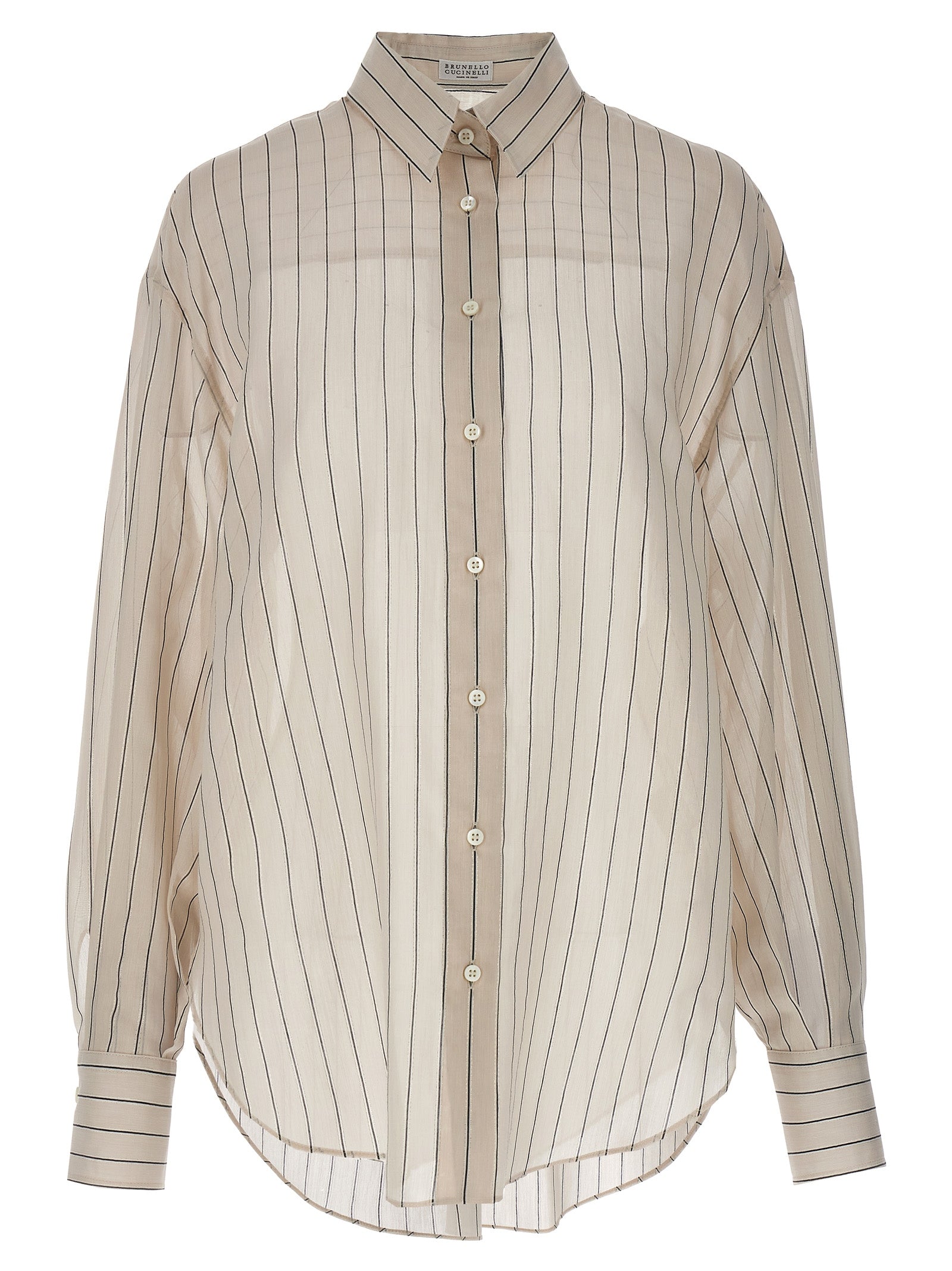-Pinstriped Shirt Camicie Bianco/Nero-Donna