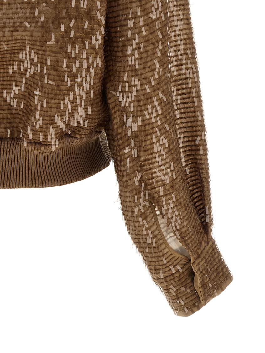 Zip-fastening Bomber Jacket