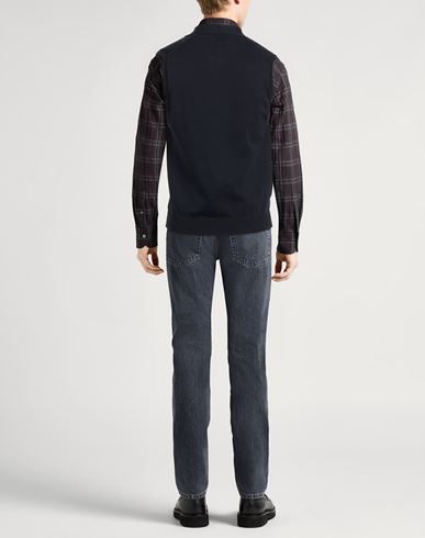 Man Cardigan Midnight blue Size 38 Cotton