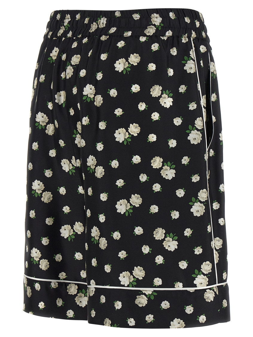 Dolce&Gabbana - relaxed shorts elastic waistband floral piping