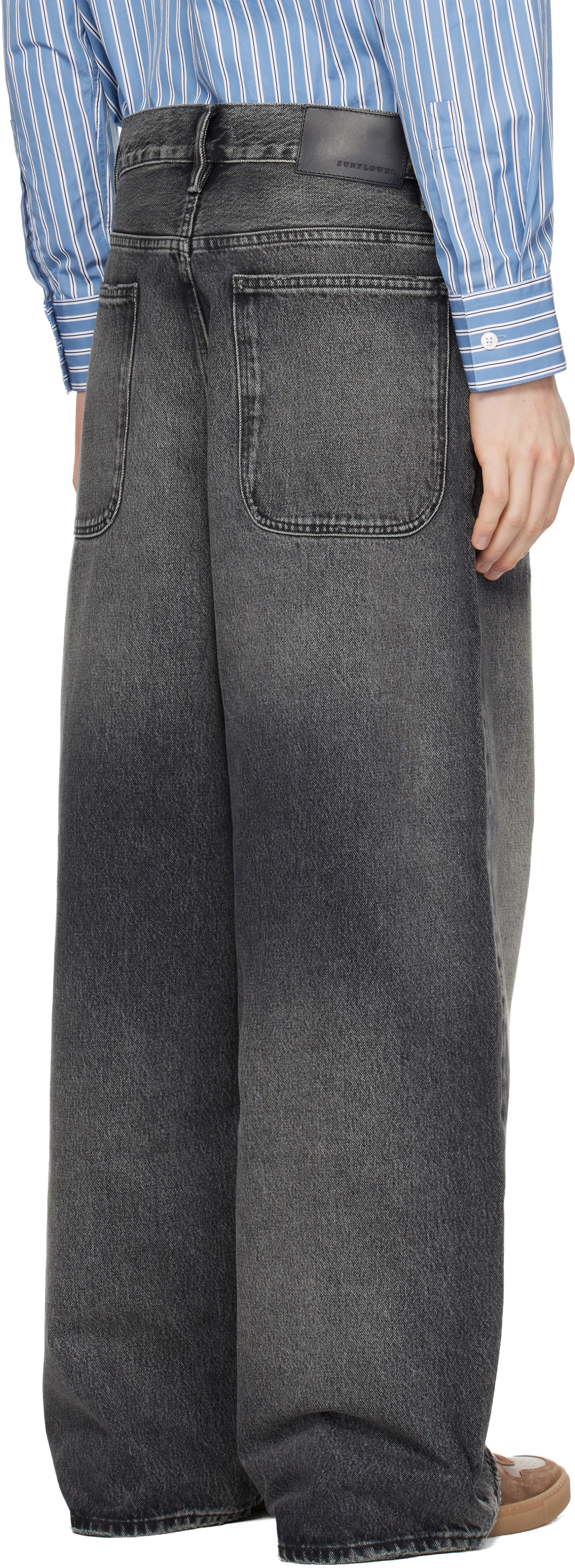 Black Super Wide Jeans