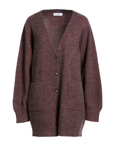 Woman Cardigan Garnet Size 12 Virgin Wool, Wool, Polyamide, Silk, Cashmere