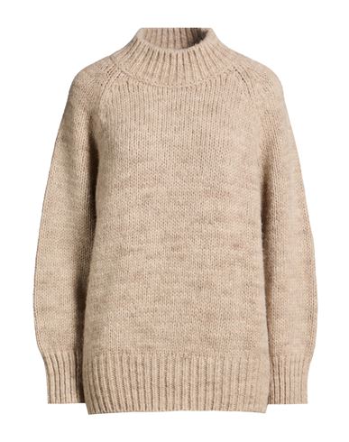 Woman Turtleneck Beige Size S Alpaca wool, Cotton, Wool