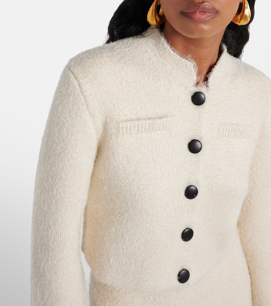 Ello cropped silk and cashmere jacket