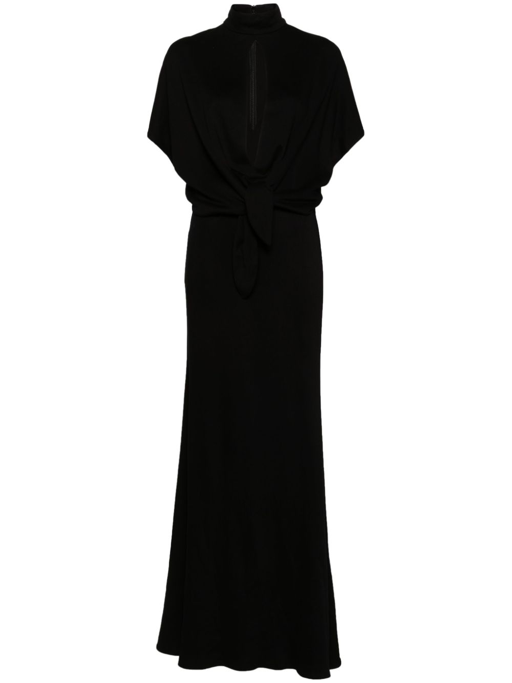 Knot-detail maxi dress - Black