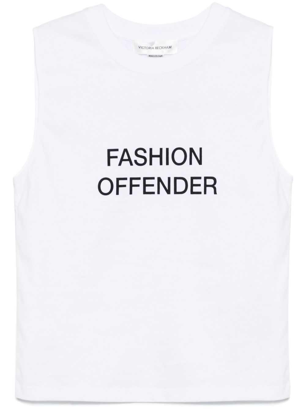Slogan-print top - White