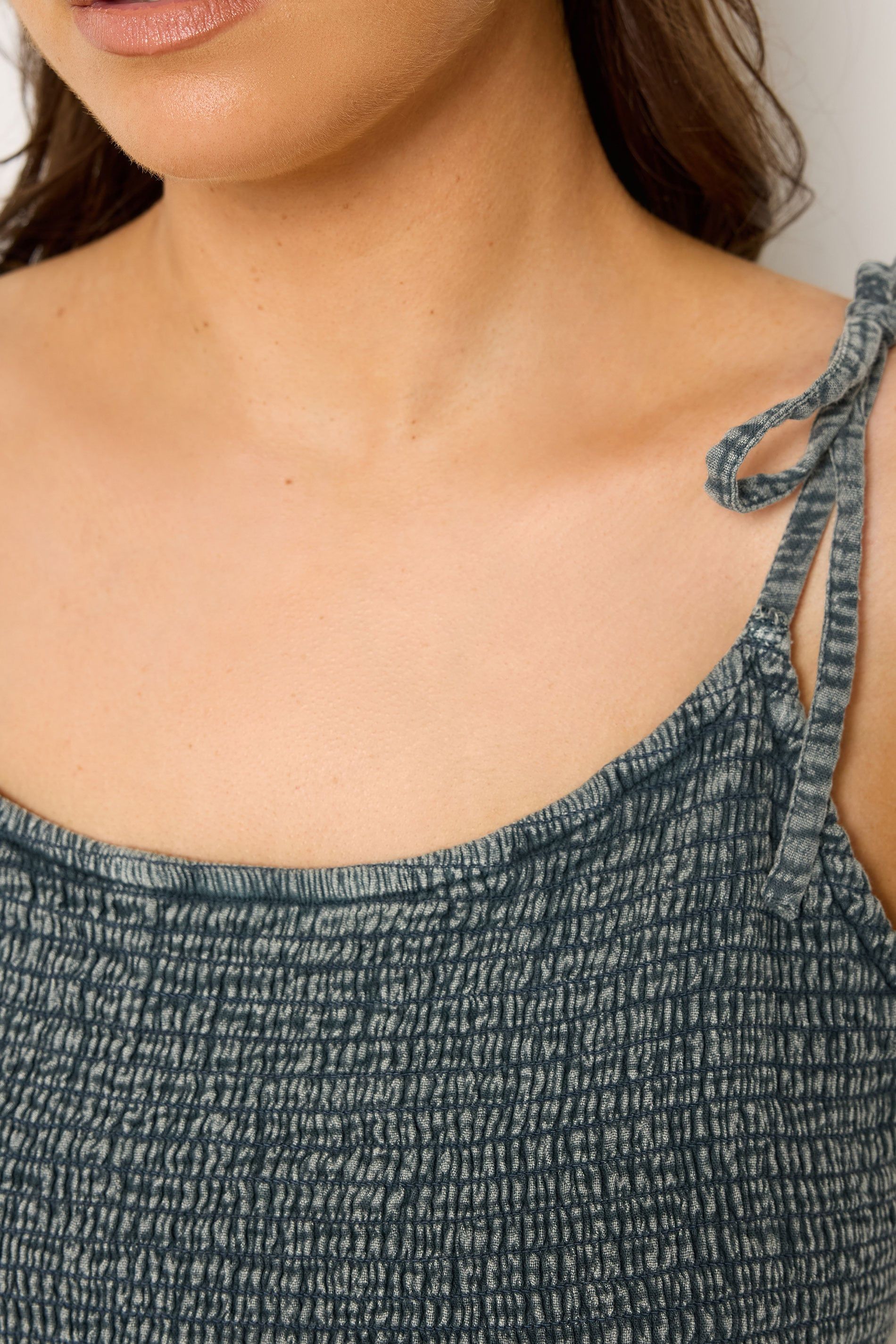 Yours Cheesecloth Tiered Maxi Dress In Dark Grey