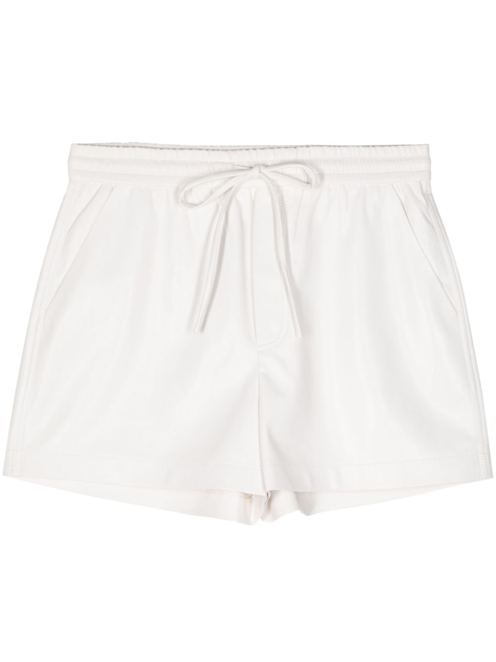 Mil faux-leather shorts - White