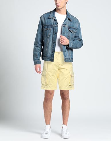 Man Shorts & Bermuda Shorts Yellow Size 30 Cotton