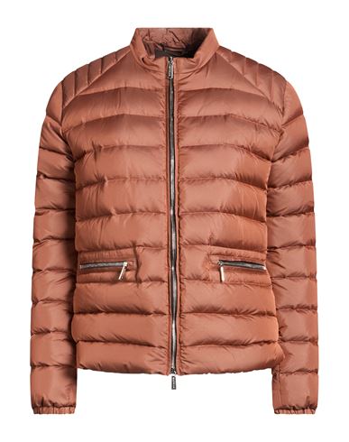 Woman Puffer Brown Size 4 Polyester, Polyamide