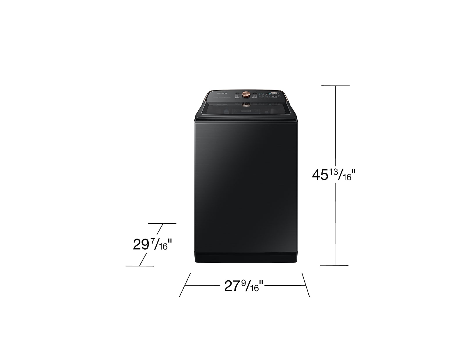 5.4 cu. ft. Extra-Large Capacity Smart Top Load Washer with Pet Care Solution and Auto Dispense System in Brushed Black(WA54CG7550AVA4)