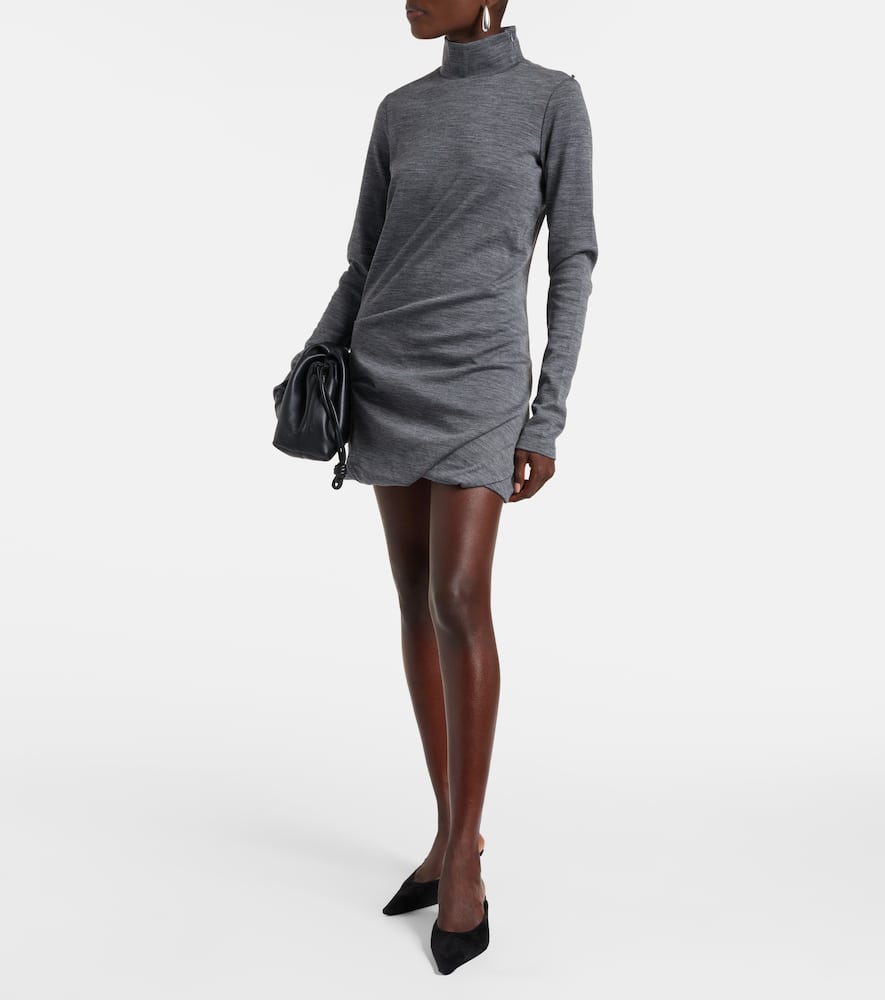 Luigia wool and cotton-blend minidress