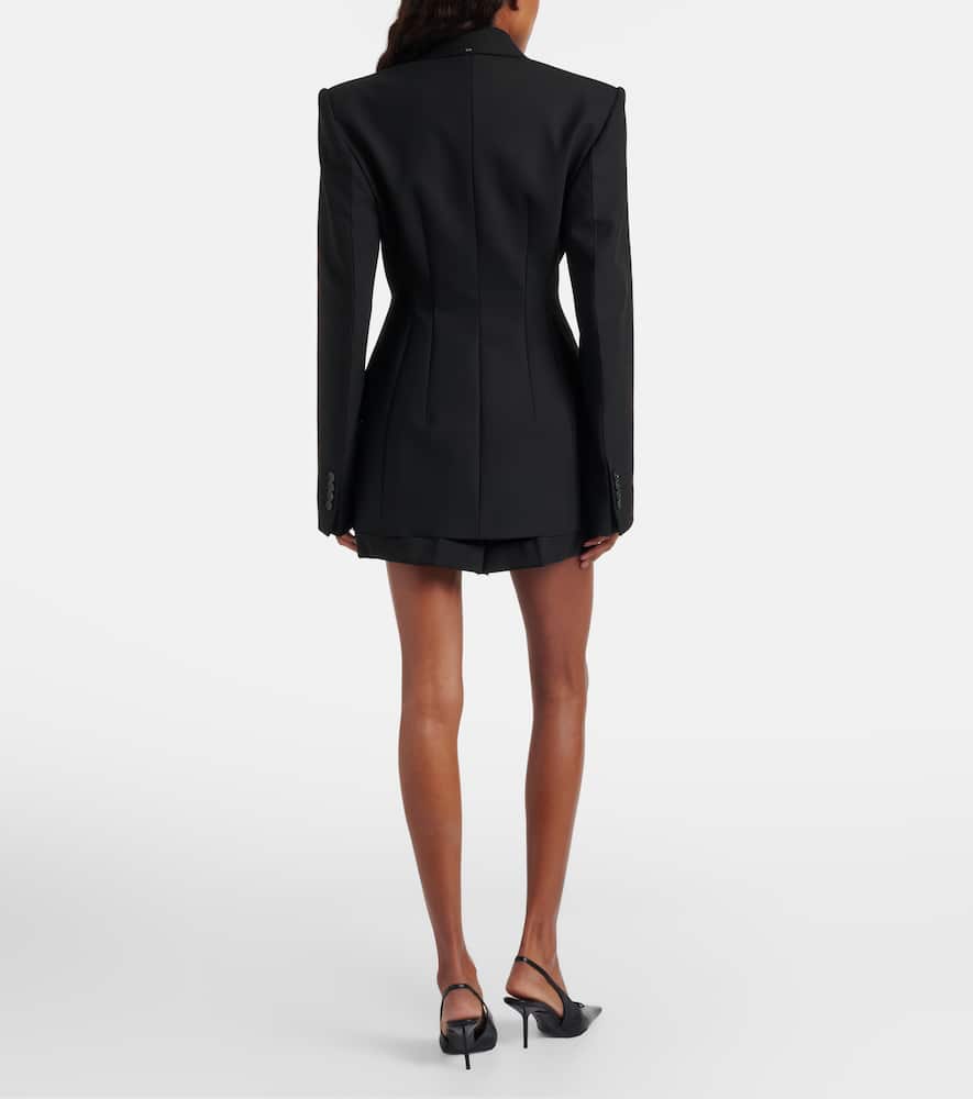 Ghiera belted virgin wool shorts