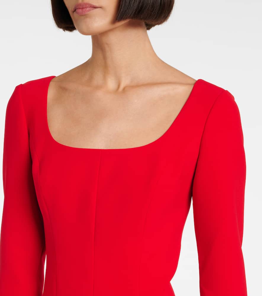 Crêpe midi dress