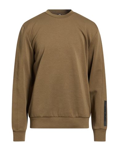 Man Sweatshirt Military green Size XL Cotton, Polyester, Elastane