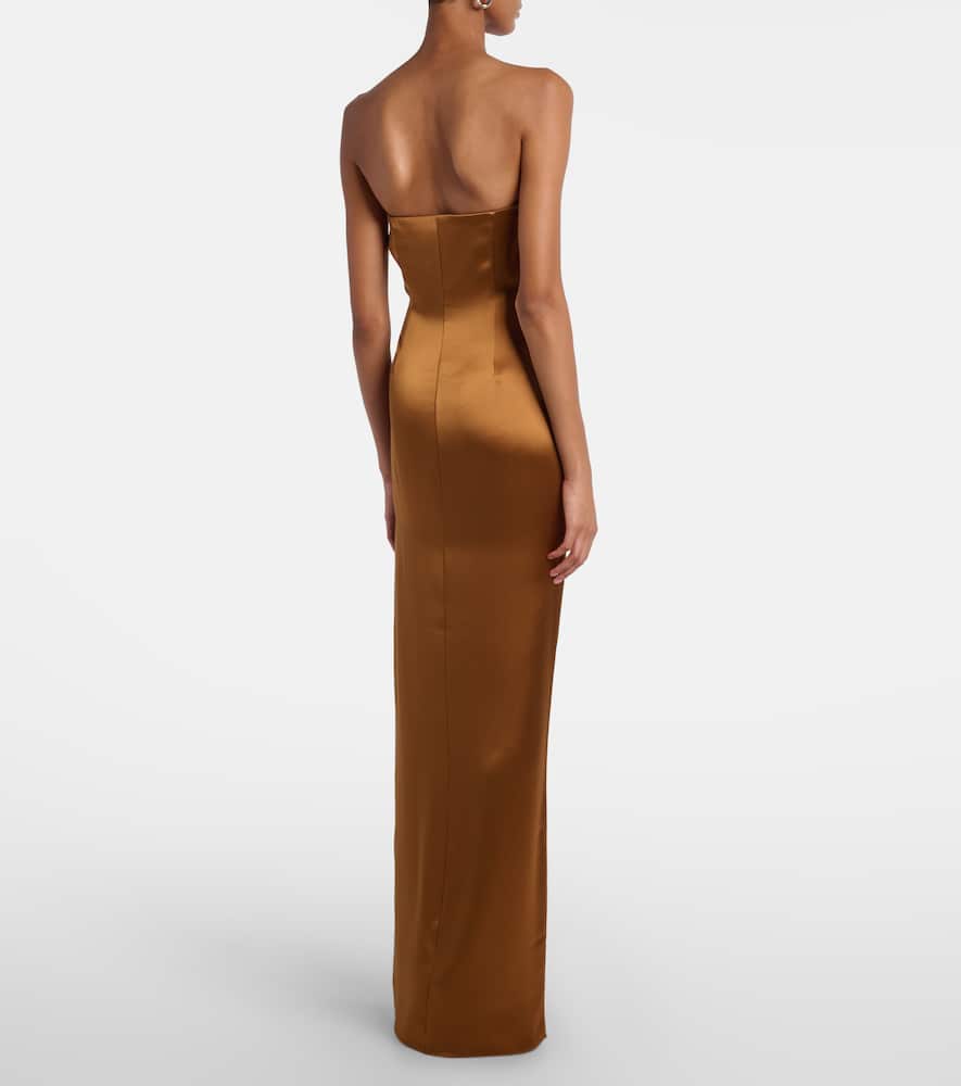 Satin bustier gown