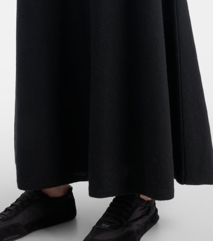 Torie high-rise cashmere maxi skirt