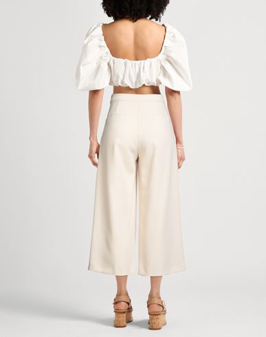 Caractère Woman Pants Cream Size 10 Polyester, Viscose, Elastane