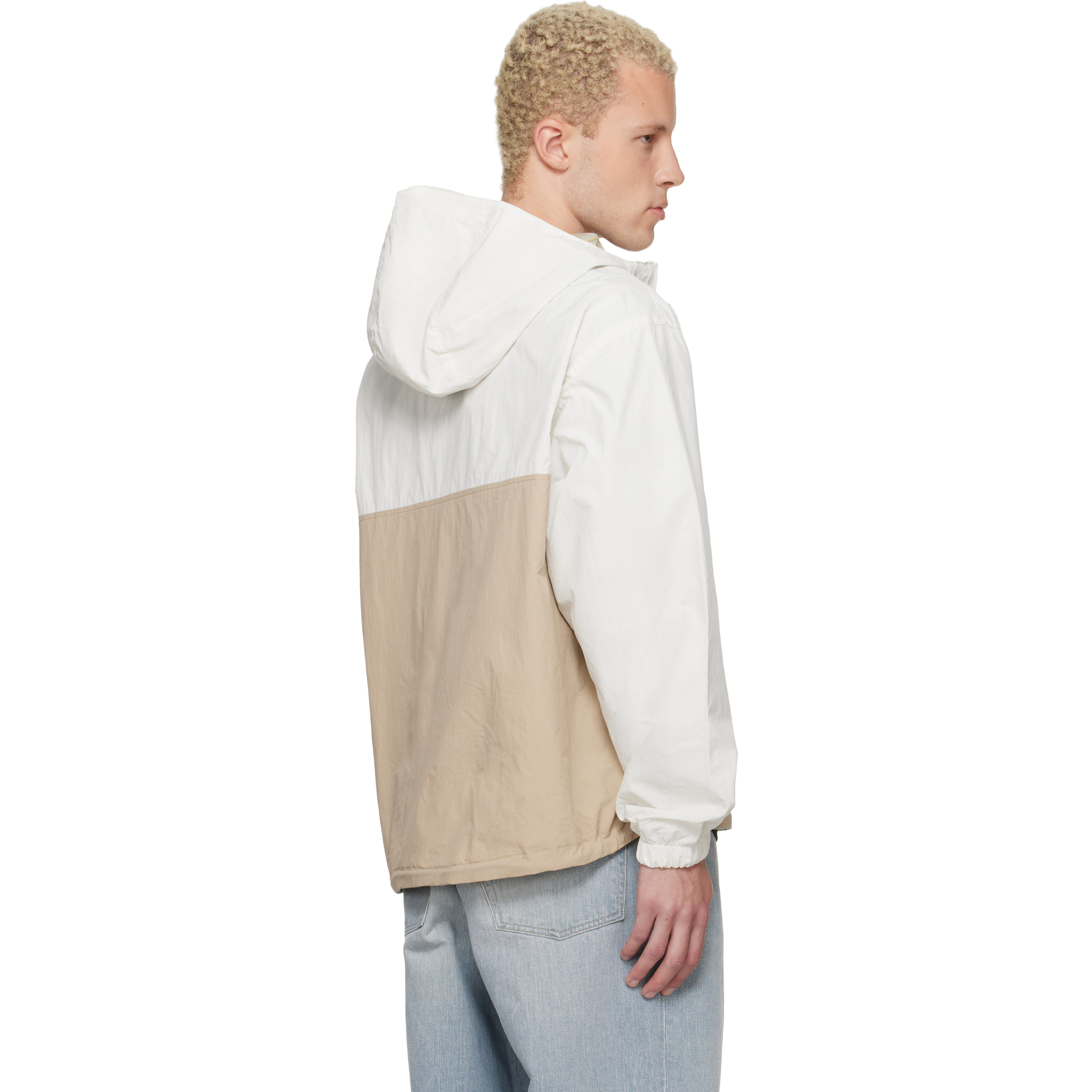 Off-White & Beige 'AAPE' Main Reversible Jacket