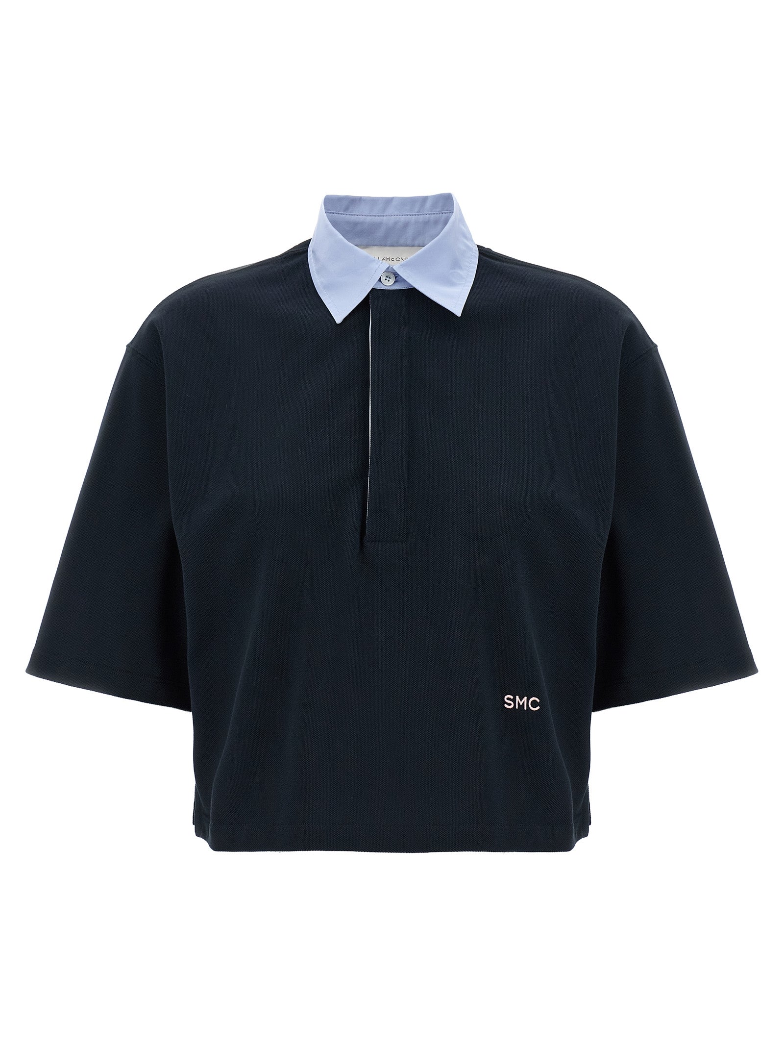 Logo-Embroidered Cotton Polo Shirt — Blue