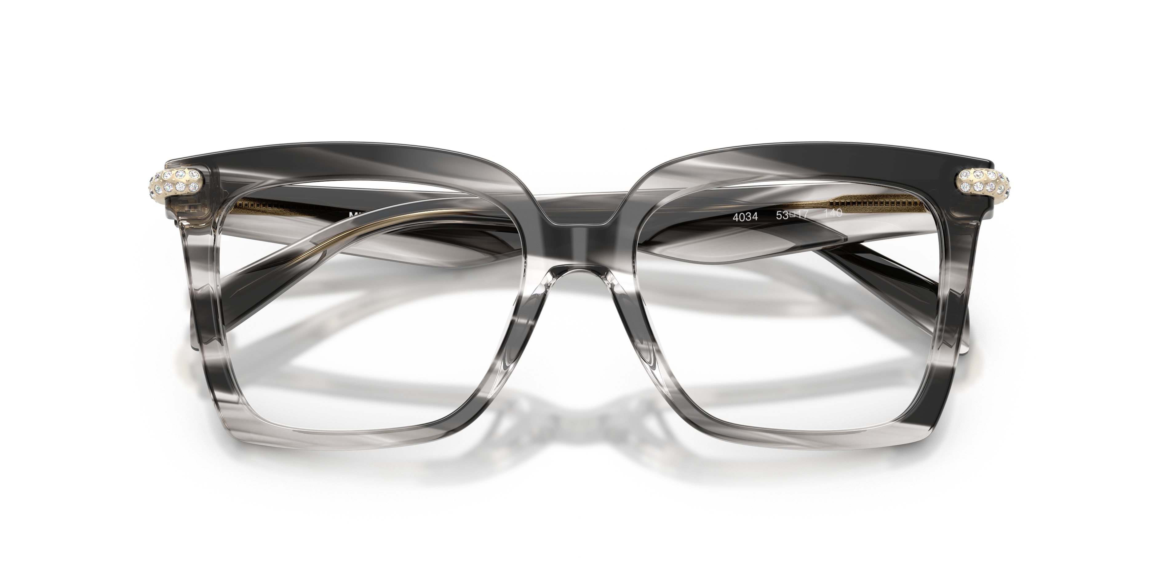 Michael Kors Mujer Michael Kors MK4191BU EXUMAS 4034 Monturas ópticas Acetato Negro Transparente Cuadrada Norma