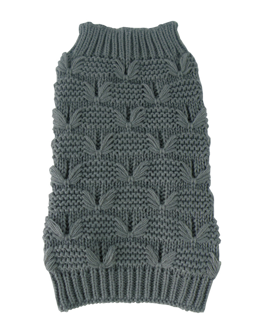 Butterfly Stitched Heavy Cable Knitted Dog Sweater
