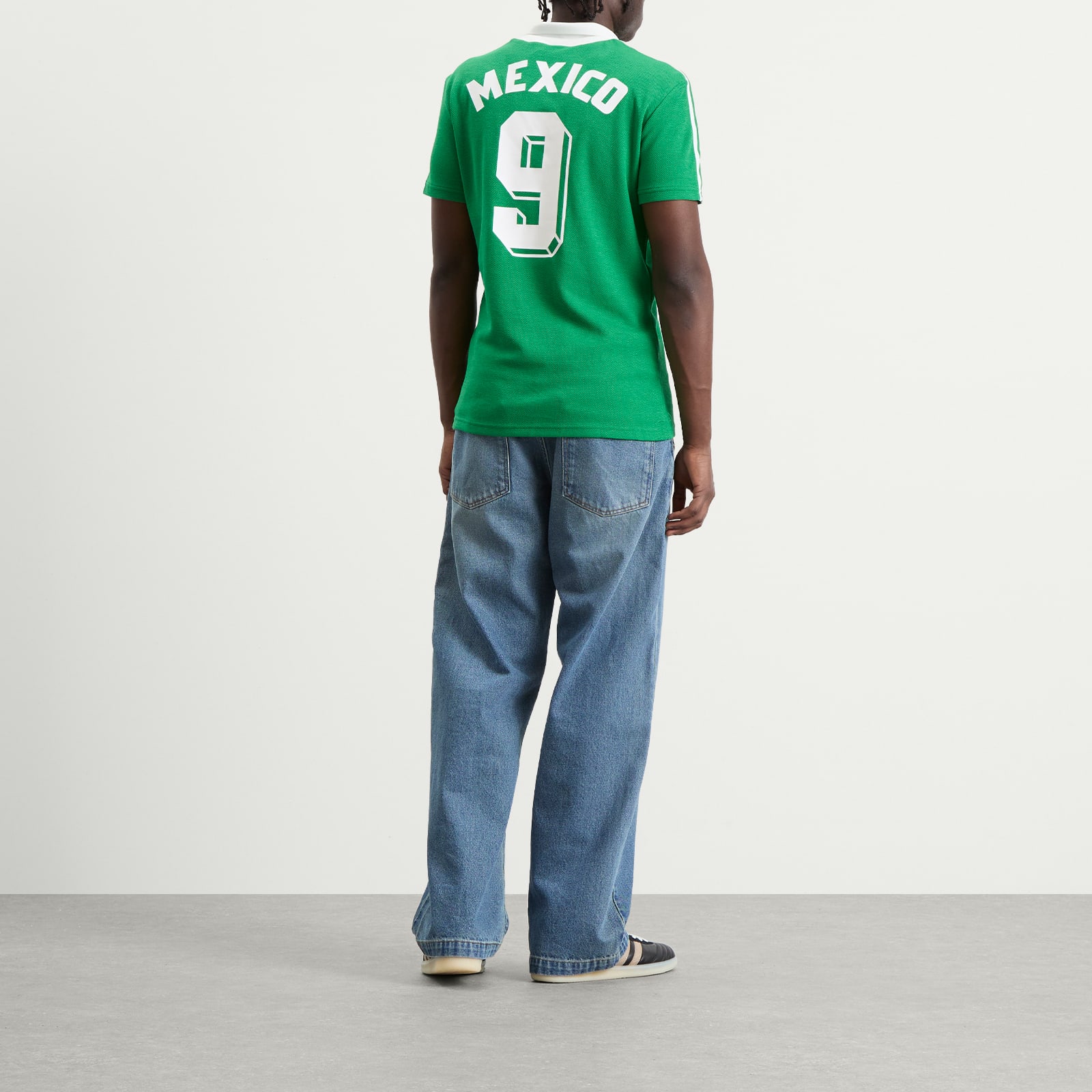 Men's Mexico 1986 Home Jersey Top in Green