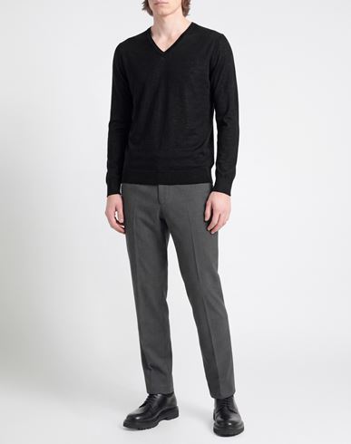 Man Sweater Black Size 44 Cashmere, Silk