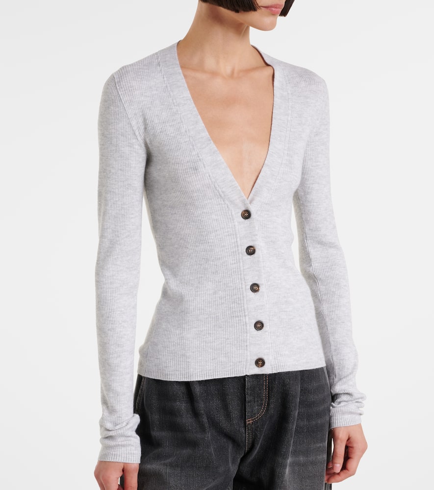 Ribbed-knit cardigan