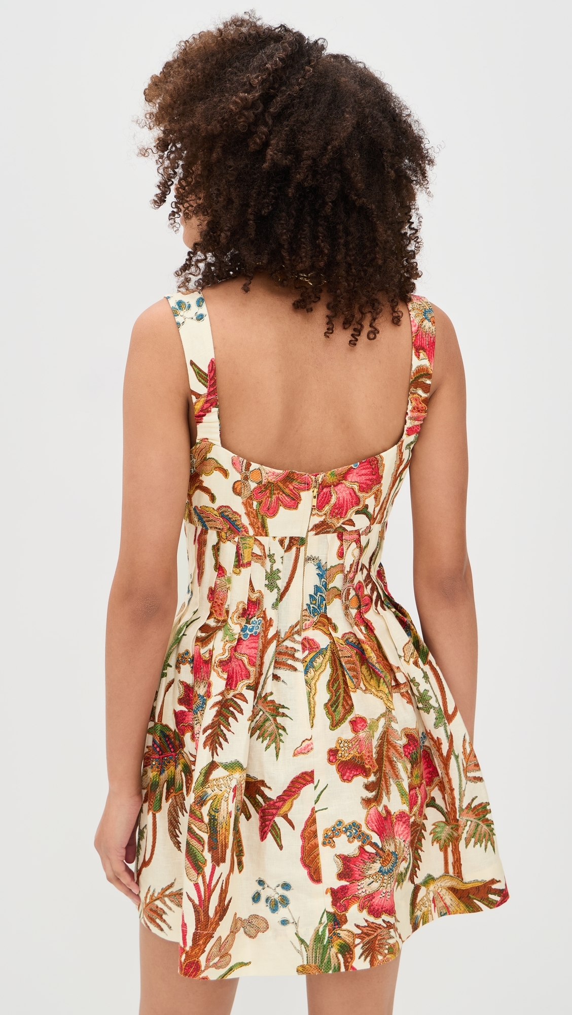 Ria Dress Fauna Floral Ivory