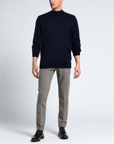 Man Turtleneck Blue Size 40 Merino Wool