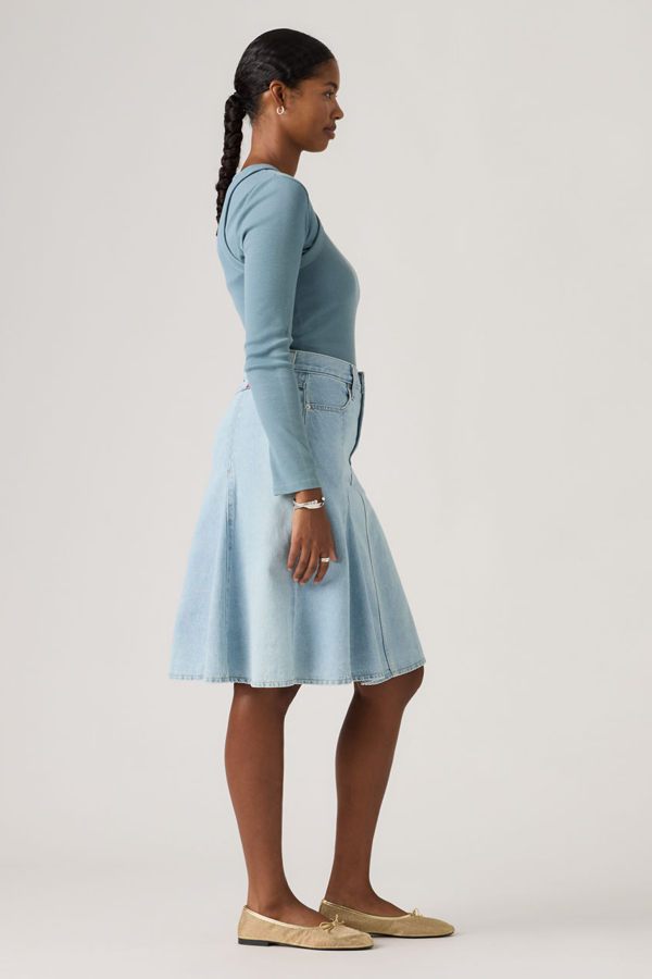 Godet Knee Length Skirt
