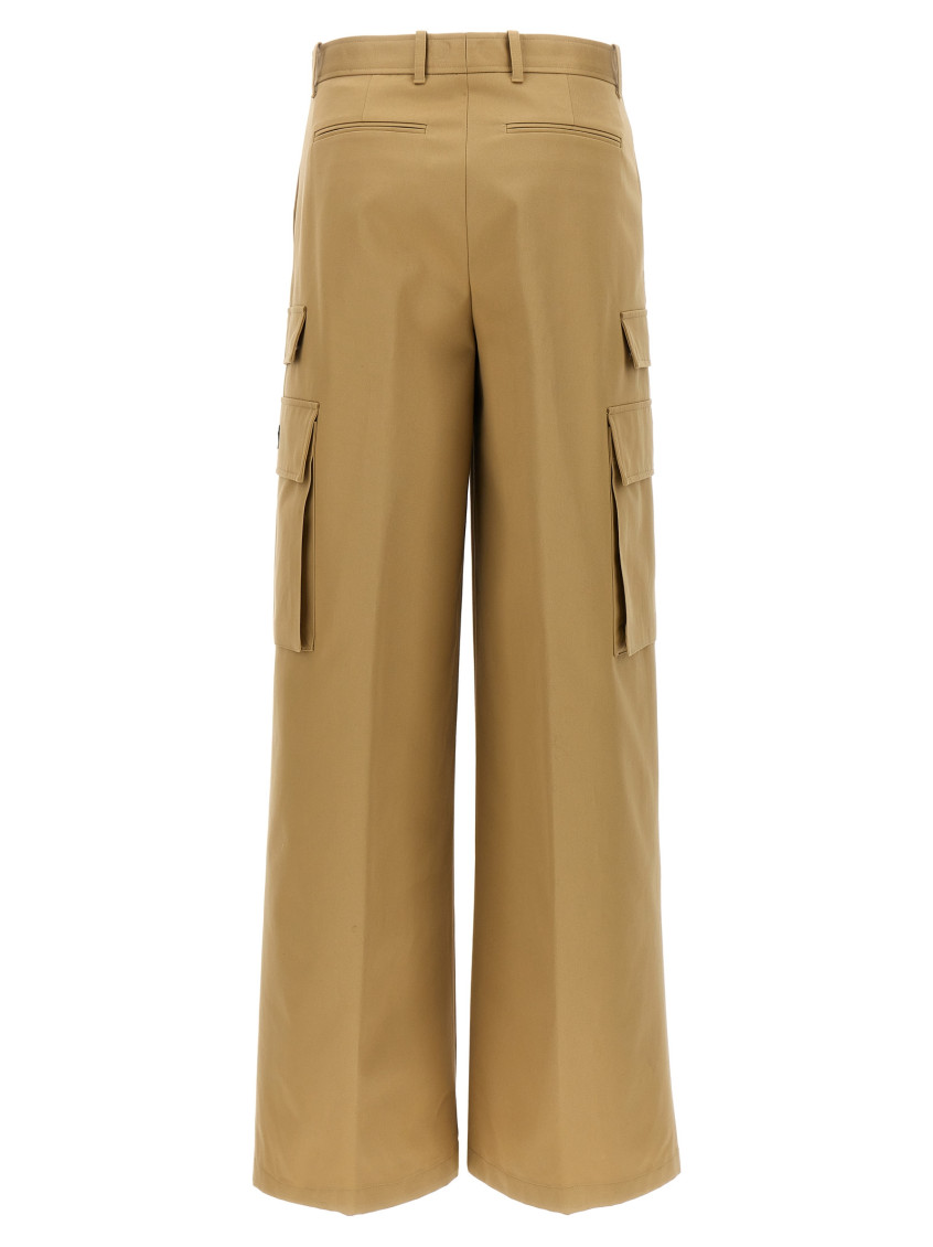 -Cargo Pantaloni Beige-Donna