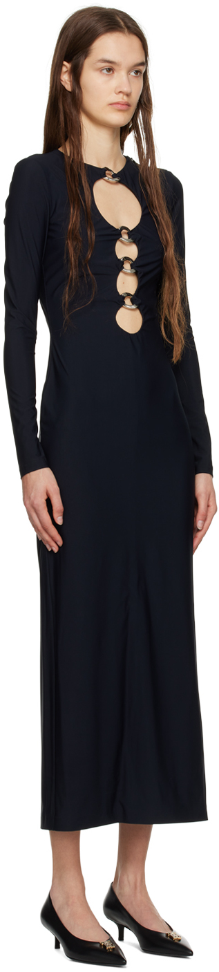 Black cut-out maxi dress