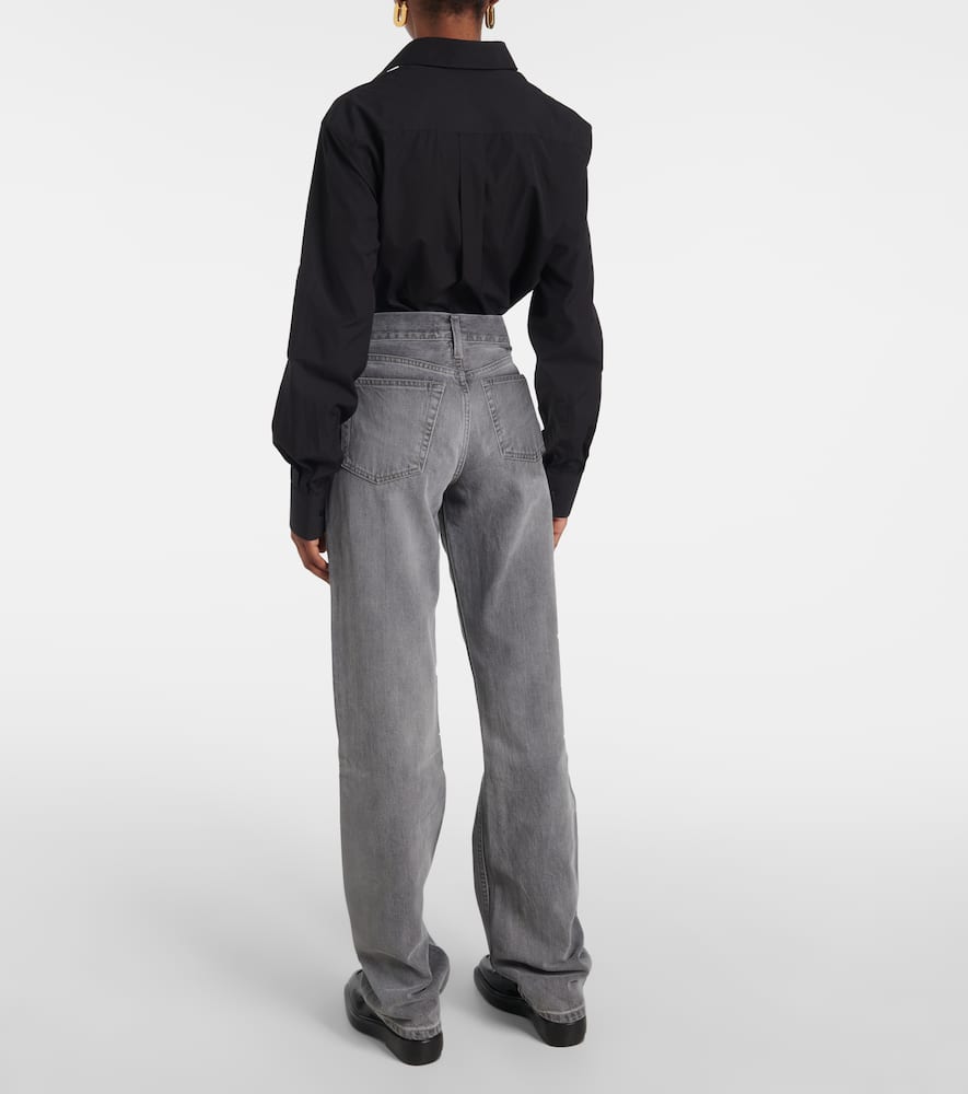 High-rise straight jeans