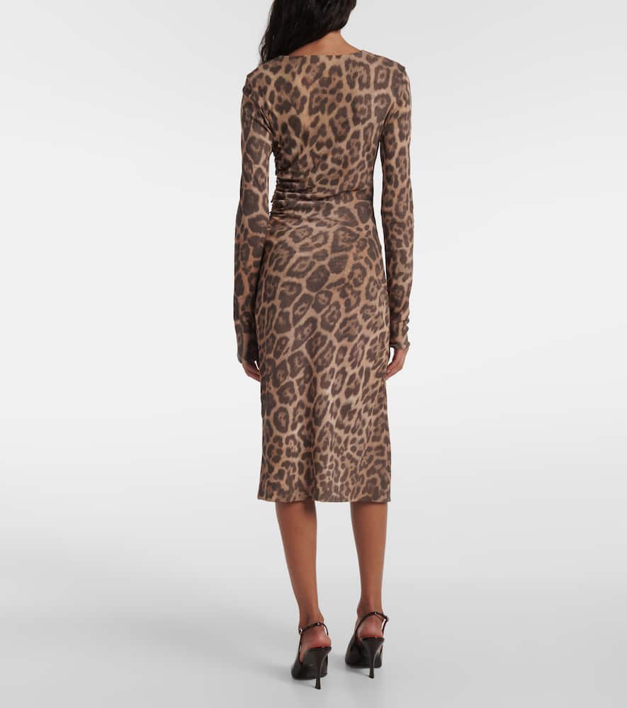 Stella McCartney Leopard-print midi dress