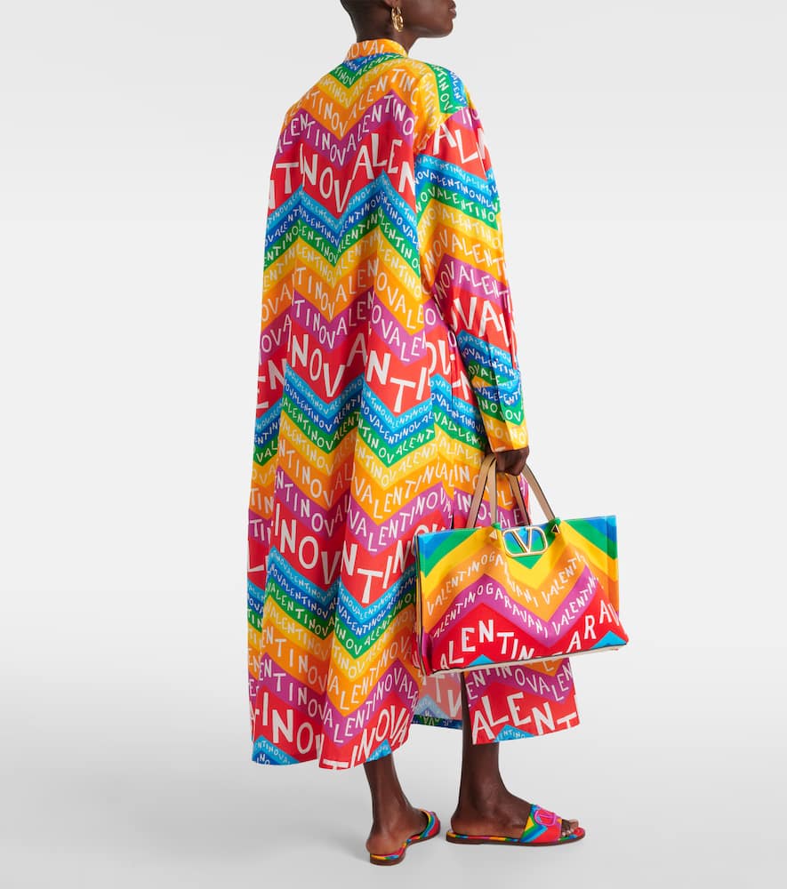 Chevron 24 cotton shirt dress