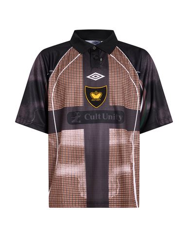 Man Polo shirt Brown Size L Polyester