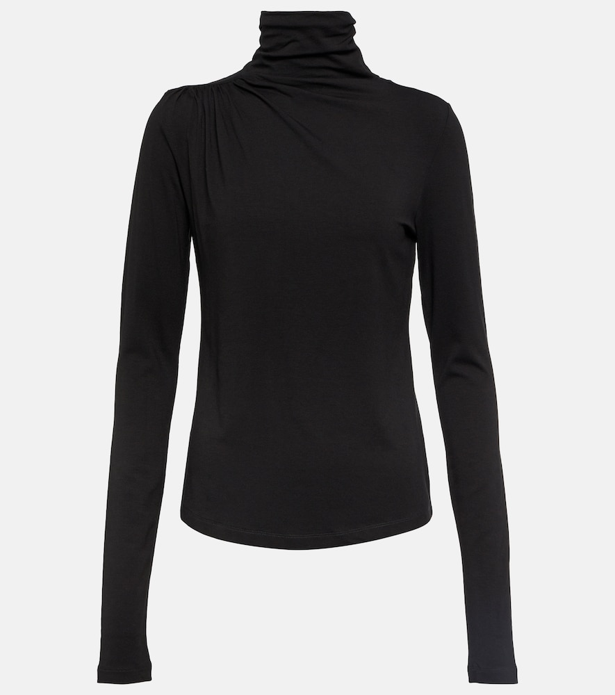 Jersey turtleneck top