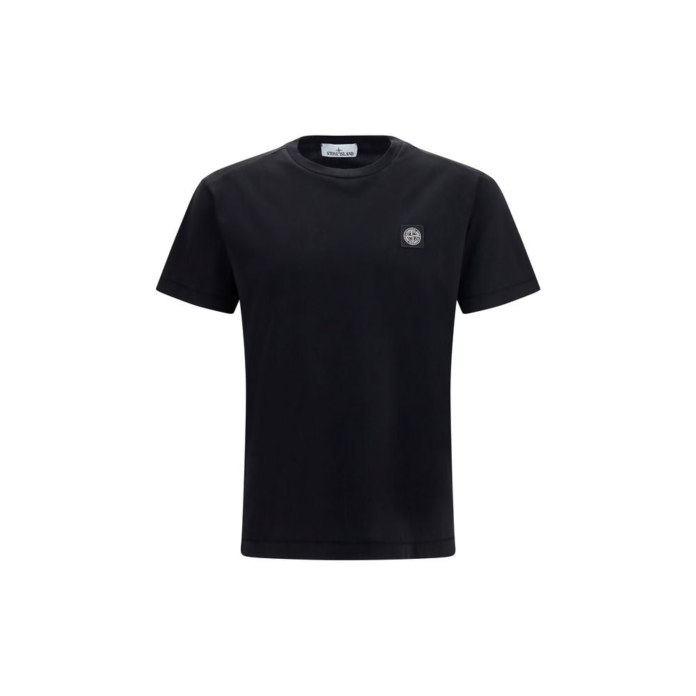 Logo-Patch Cotton T-Shirt — Black