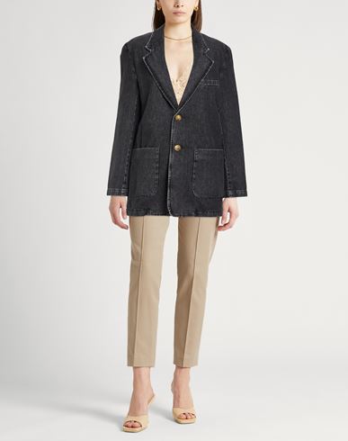 Crème Woman Blazer Black Size M Cotton