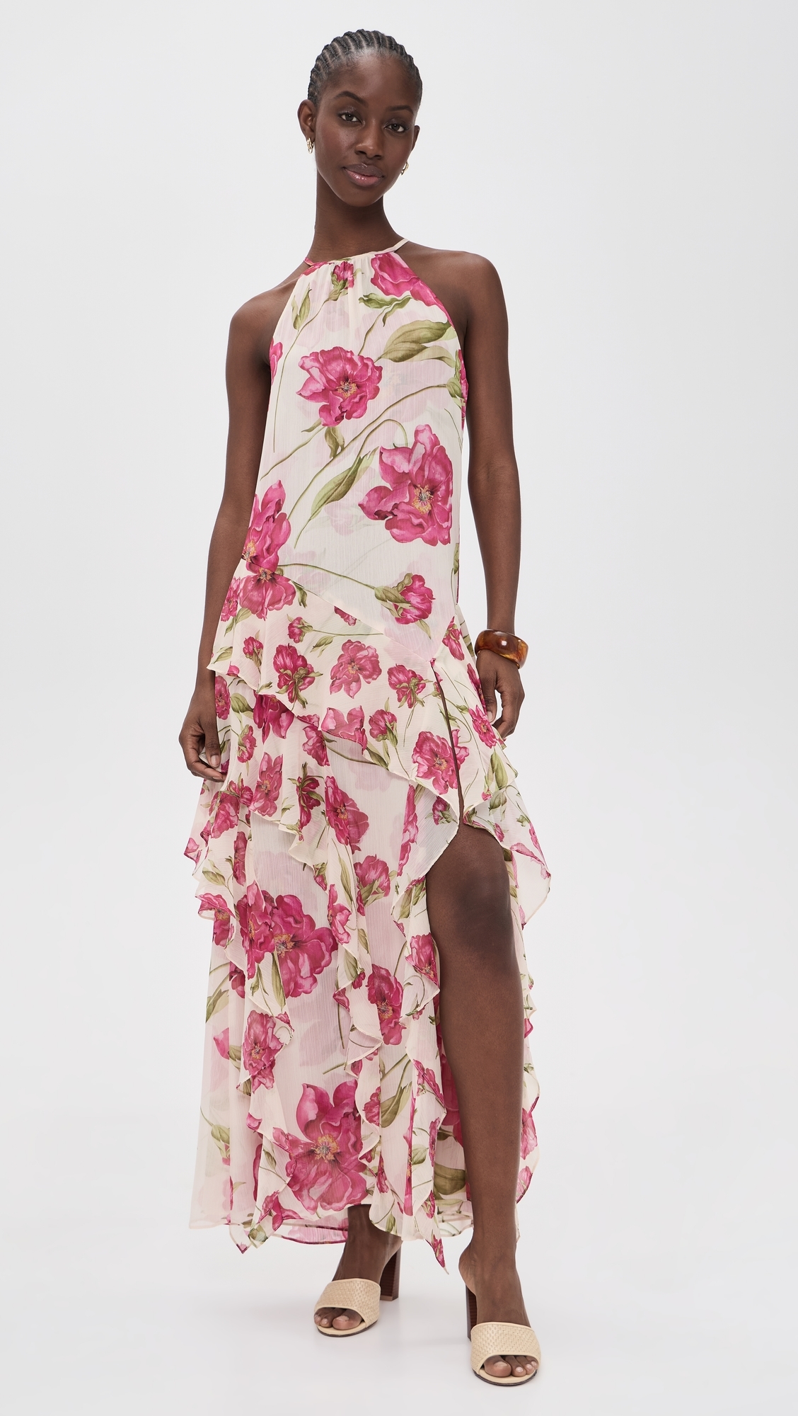 Novah Dress Fuchsia Blooms