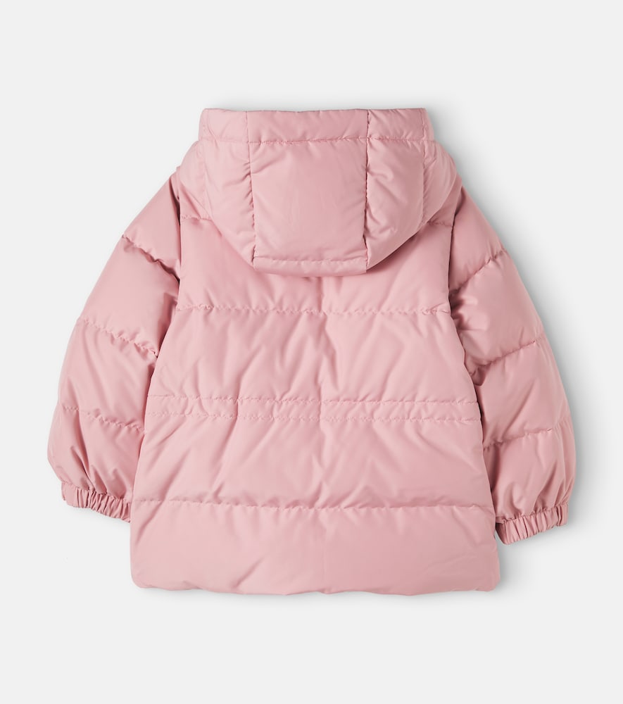 Logo quilted down jacket