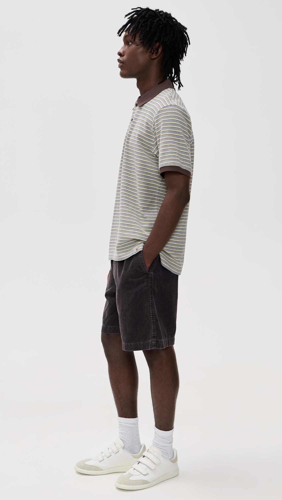 Short Sleeve Dion Polo Dion Stripe/Wax