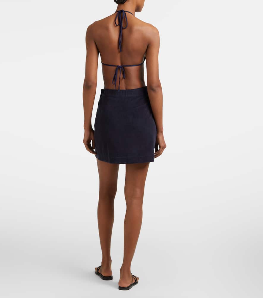 Spa cotton terry wrap skirt