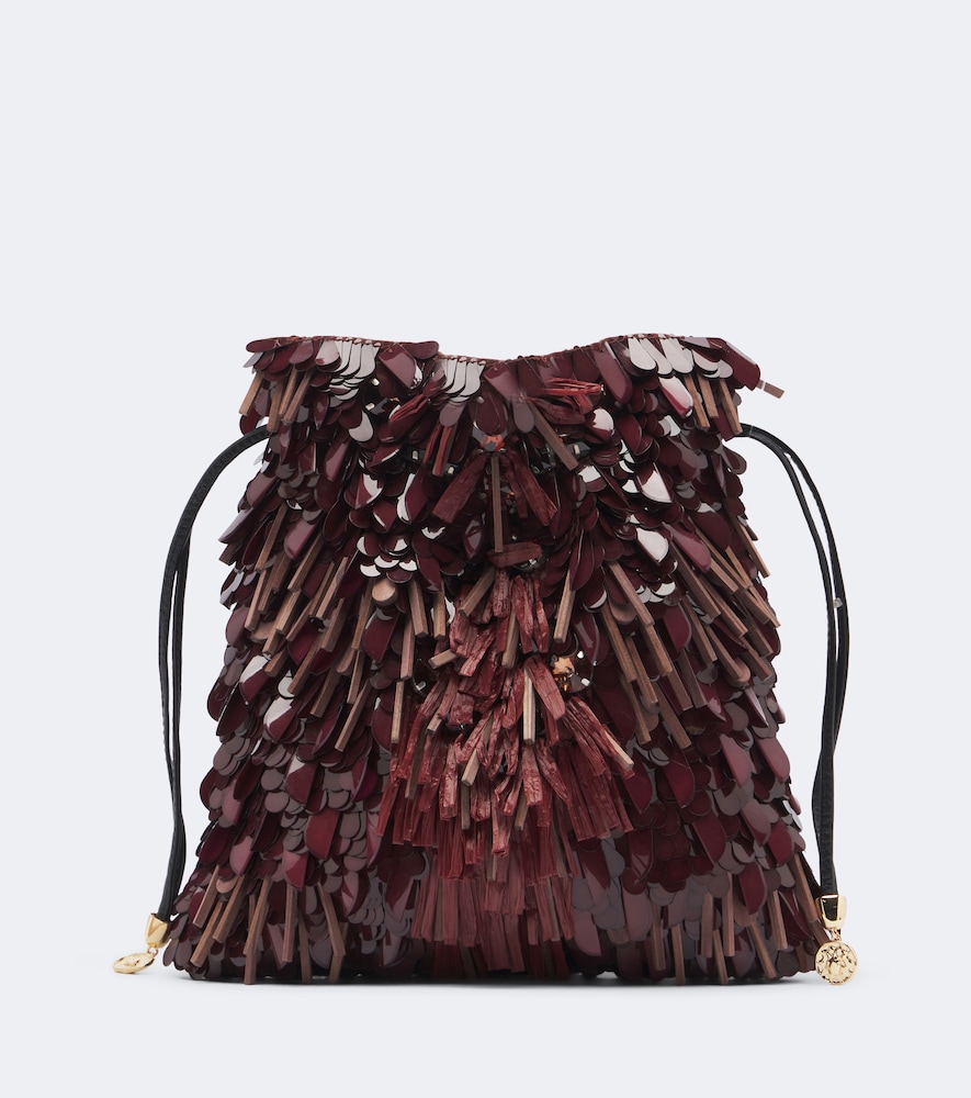 Dustbag embellished pouch