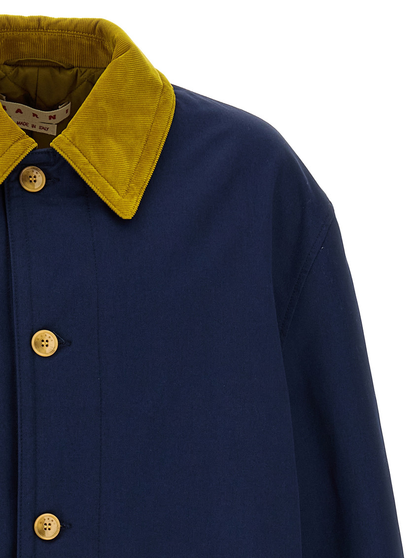 Marni - Cotton Gabardine Parka Casual Jackets And Parka Blue
