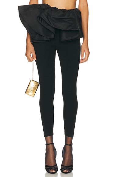 Burc Akyol Flamenco Peplum Legging in Black - Black. L also in